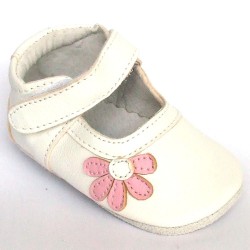 Leren babyslofje Blossom White Pink € 20,49