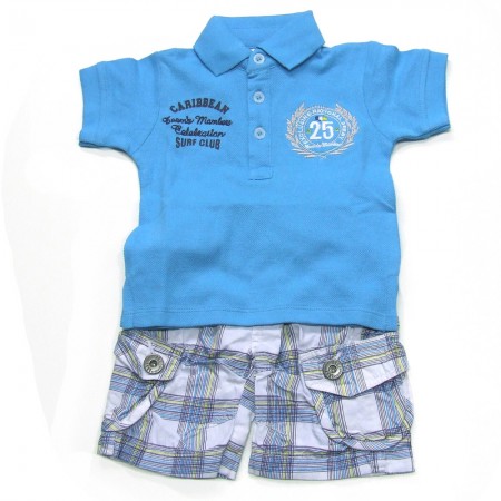 Babykleding 2 delig setje 'Boys Caribbean' lichtblauw € 24,95